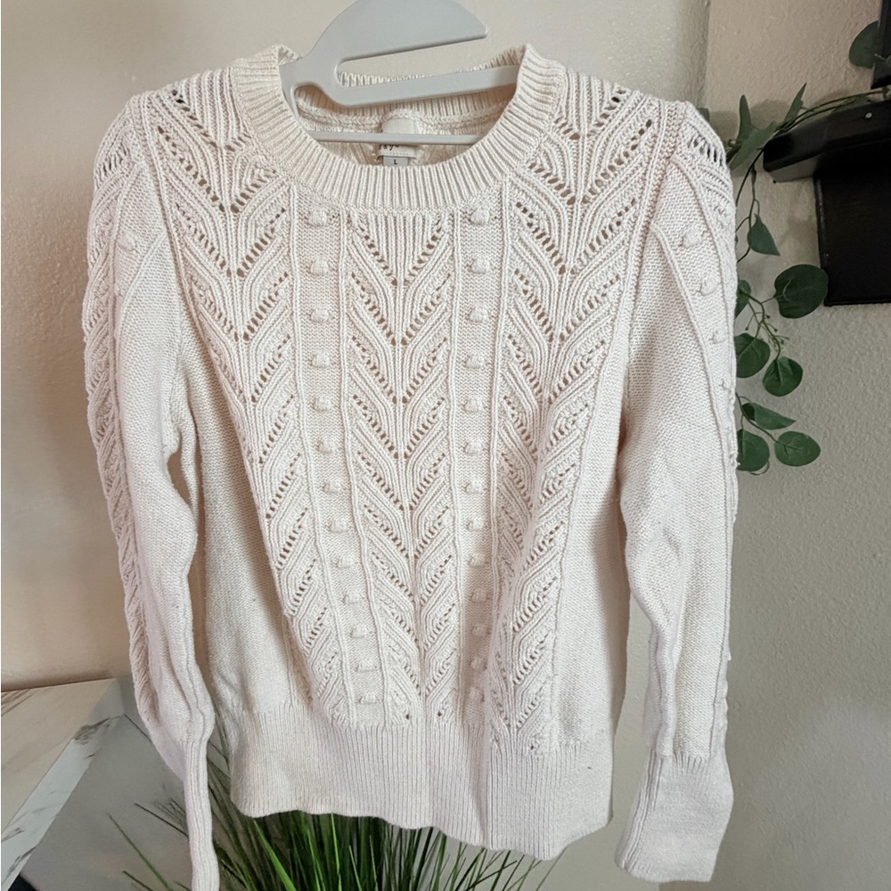 a new day Women's Ivory Knit Sweater